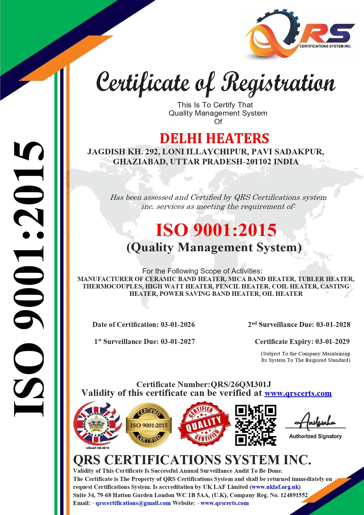 MSME Registration Certificate